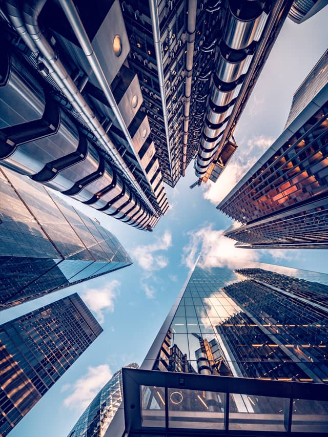 Buildings in financial district