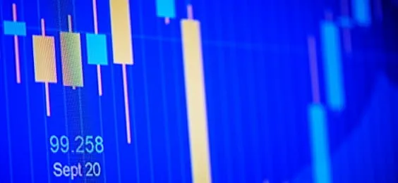 Candlestick example for a FOREX.com trading academy course